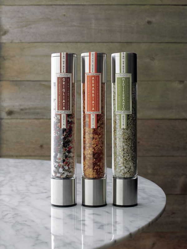 Gourmet salt grinders from Crate & Barrel