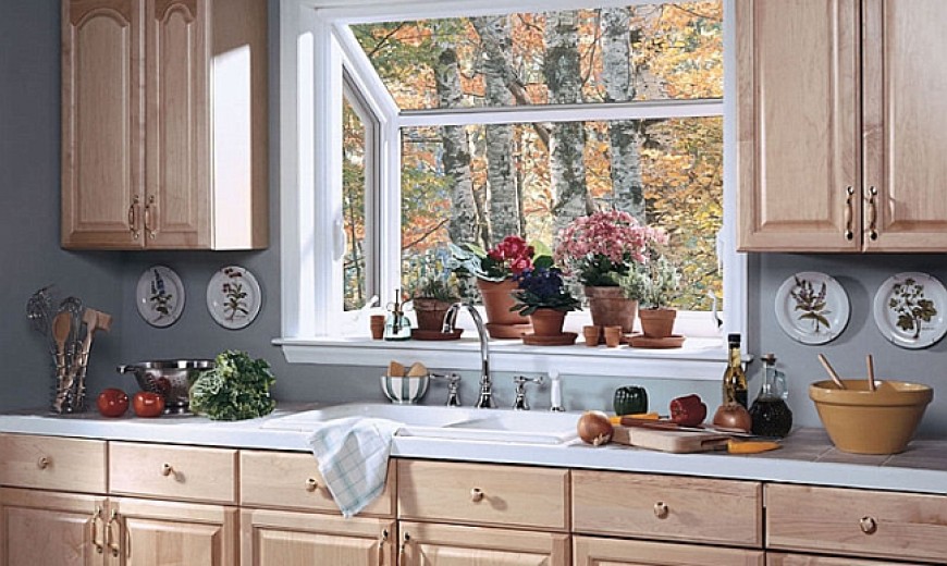 kitchen window decor