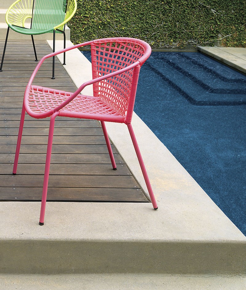 Hot pink dining chair