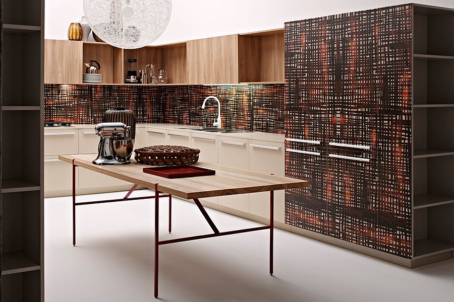 Inventive modern kitchen compositions with trendy Italian style