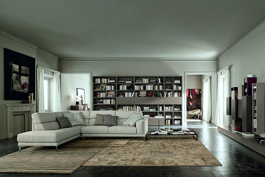 Karl model sofa with Menir fabric adds to the sophistication of the living space