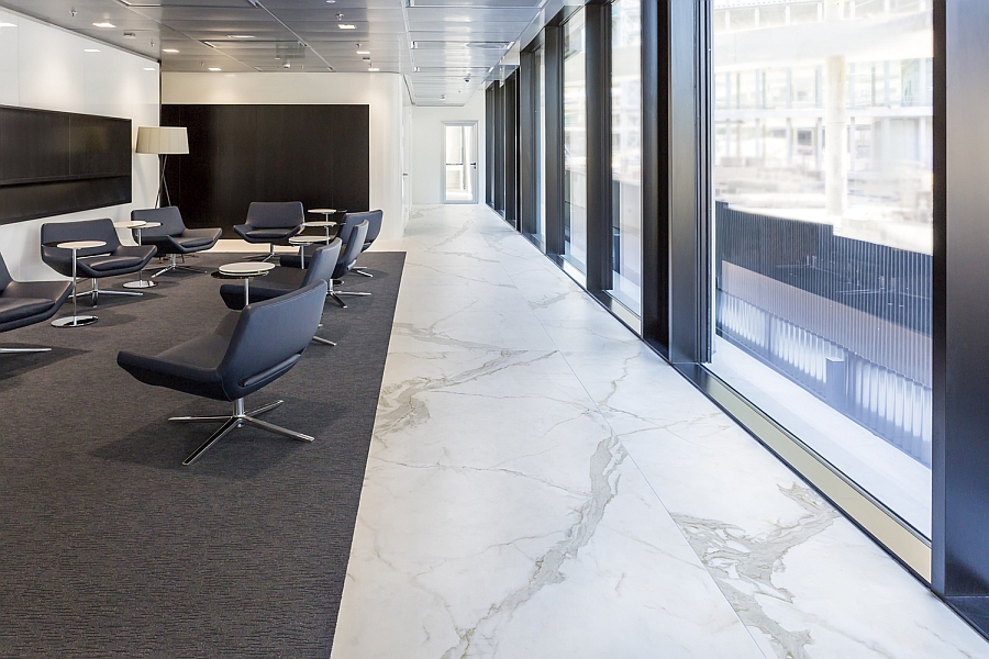 Lovely flooring in the office is both sustainable and trendy