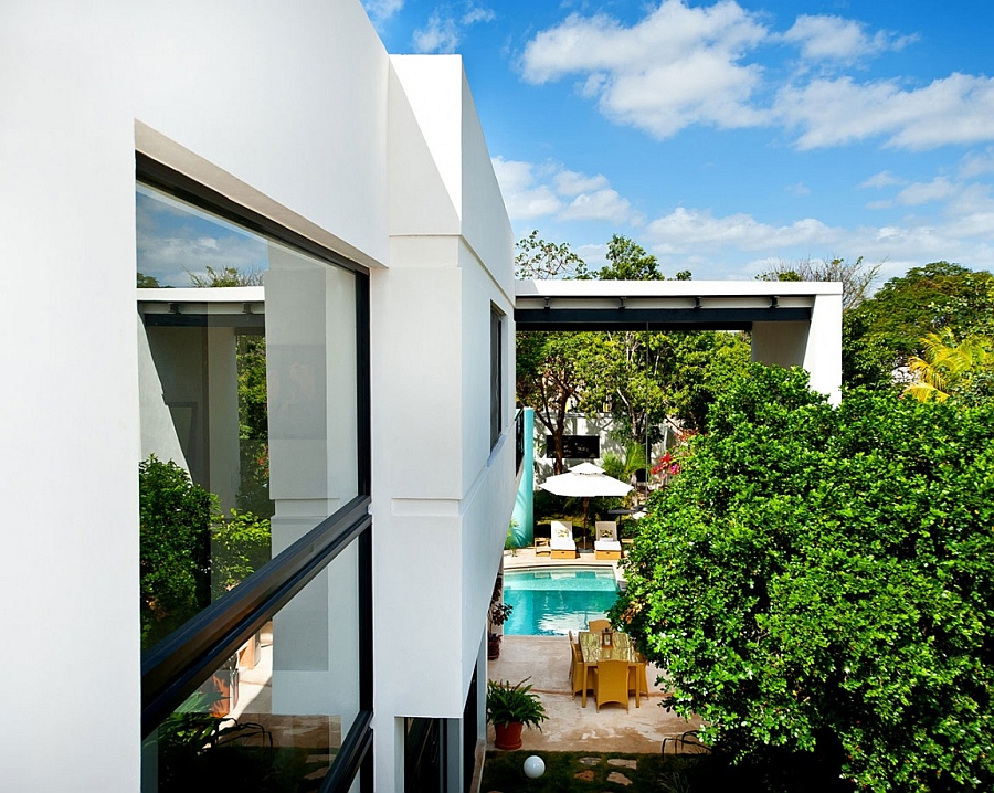 Lovely private backyard of Casa CP78 in Merida, Yucatan, Mexico