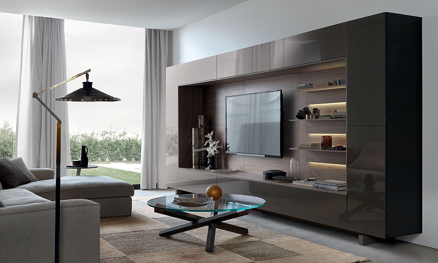 contemporary wall unit for living room