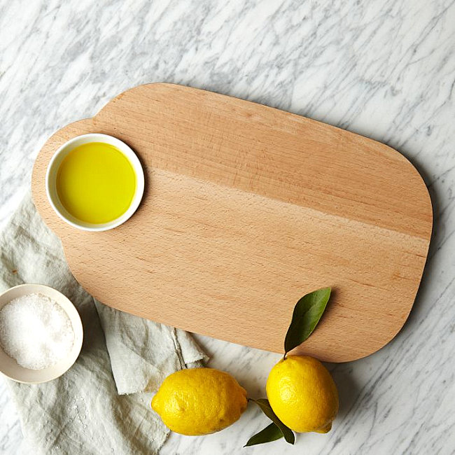 Modern serving board and dip bowl