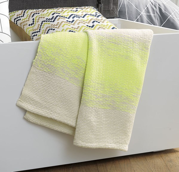 Neon ombre throw