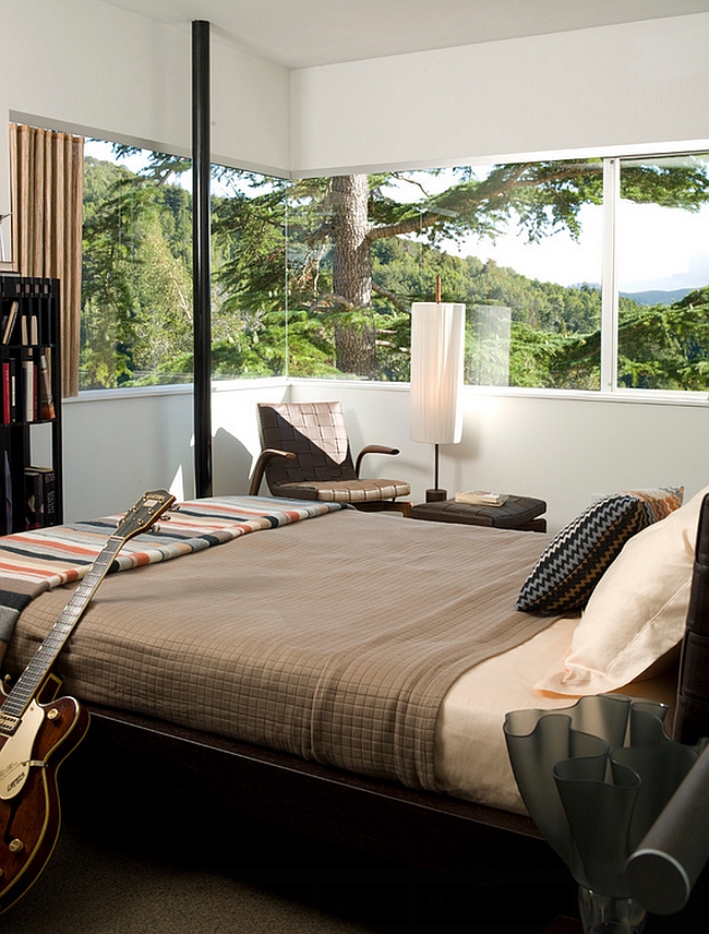 Open up the bedroom with smart windows to give it an airy ambiance