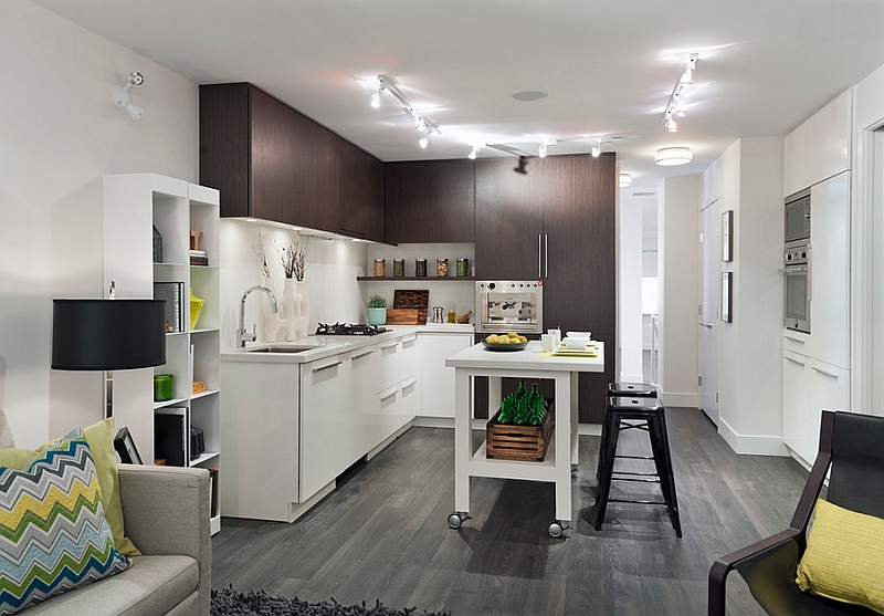 Perfect kitchen design for the urban bachelor pad!