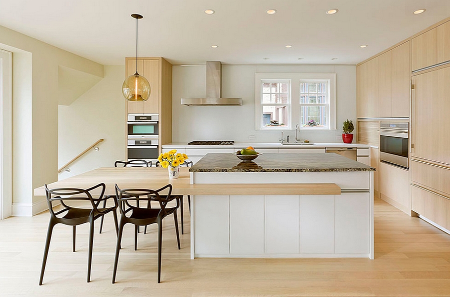 Philippe Starck's Masters Chairs draw your attention instantly in this smart kitchen [Design: Peterssen / Keller Architecture]