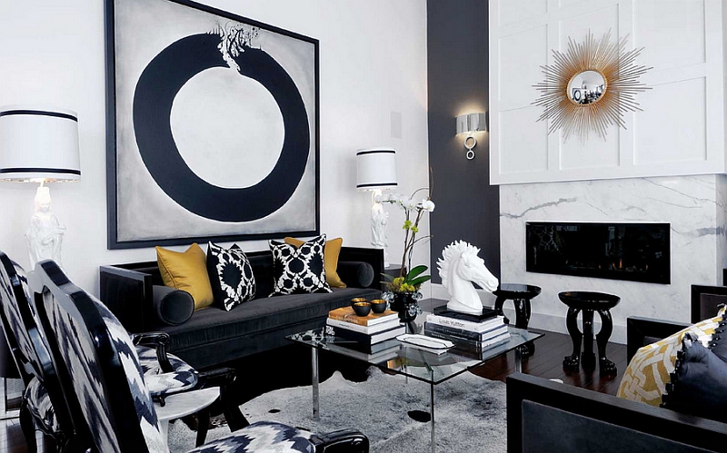 Black And White Living Rooms Design Ideas