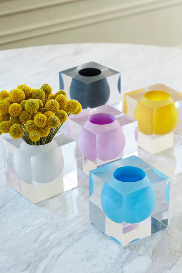 Lucite vases from Jonathan Adler