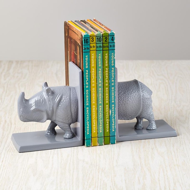 Rhino bookends