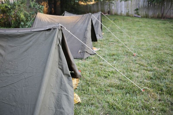 Tents at an outdoor party