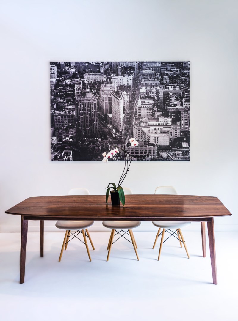 The Santa Monica black walnut table from Moderncre8ve