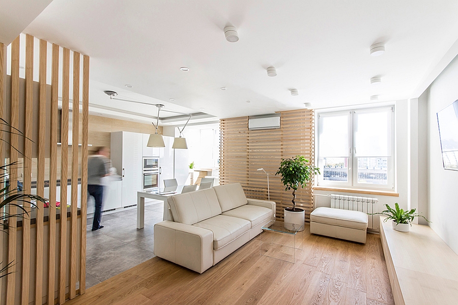 Top-floor apartment with an attic in Moscow