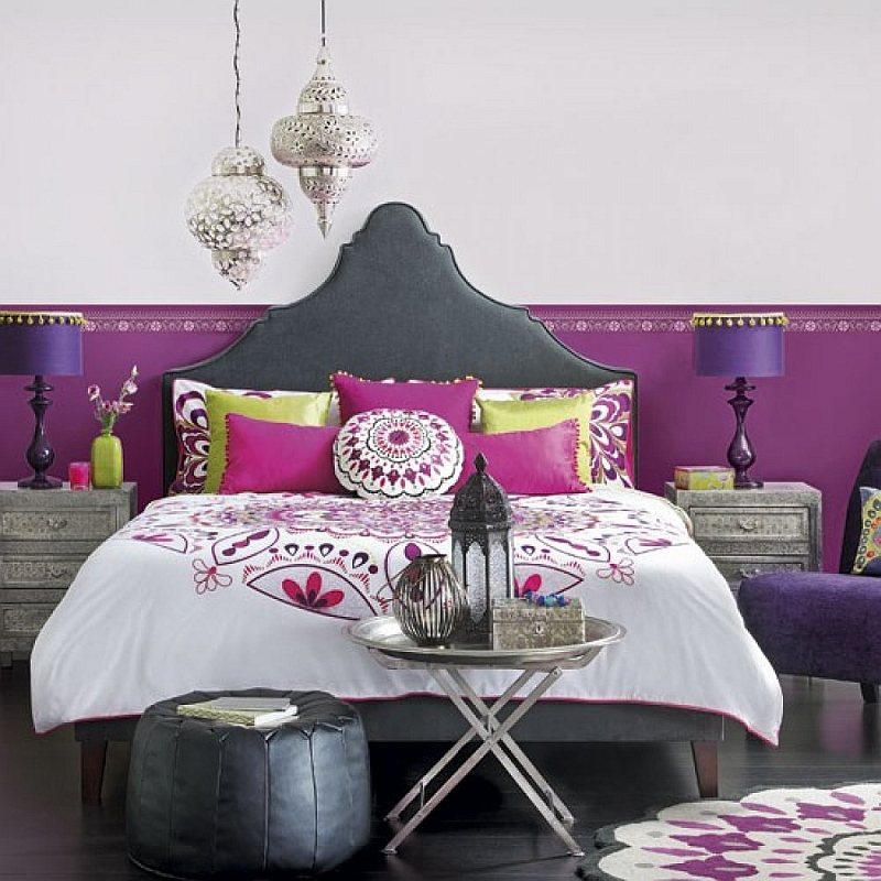 elegant bedroom designs purple