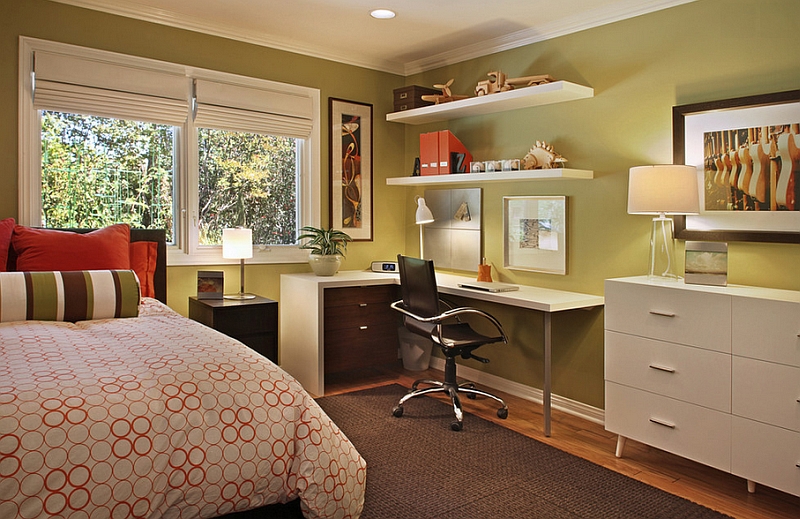 Turn the bedroom corner into your home office!