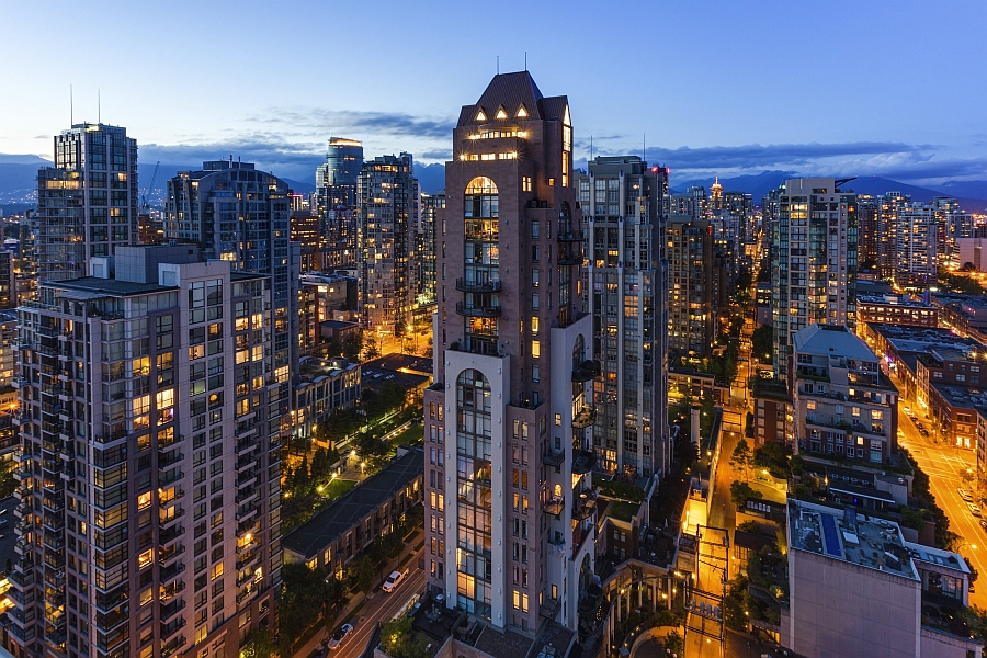 View of the Grace building that houses the luxurious new penthouse