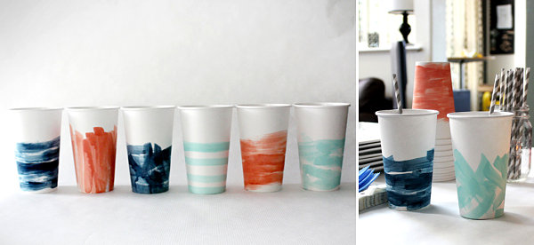 Watercolor party cups