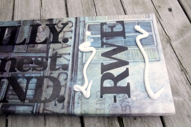 DIY Canvas WordArt Project