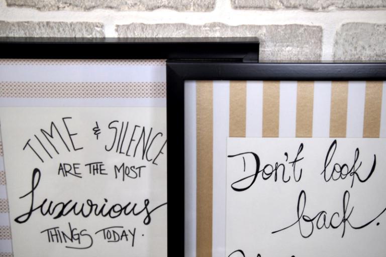 Washi Tape Picture Frame Mats DIY Project, Decorating Idea