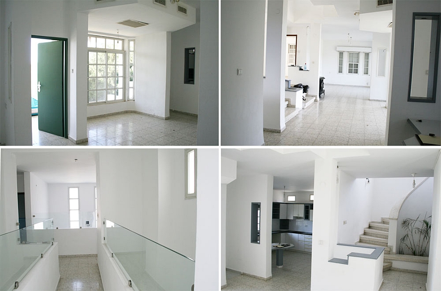 A look at the interior of the Israeli home before and after the renovation