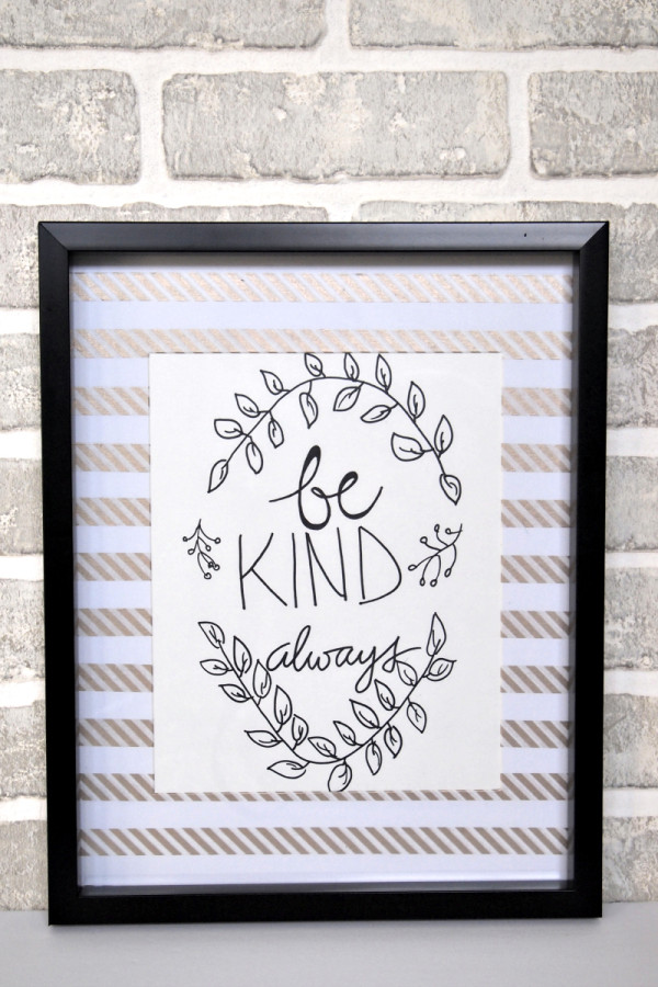 Washi Tape Picture Frame Mats DIY Project, Decorating Idea