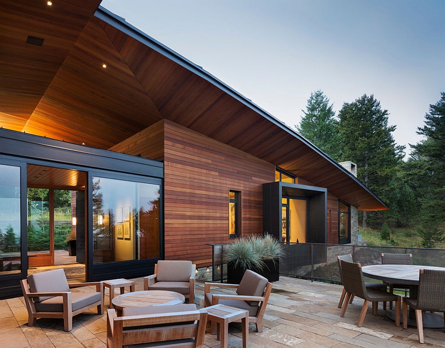 Beautiful exterior lounge of the Butte Residence