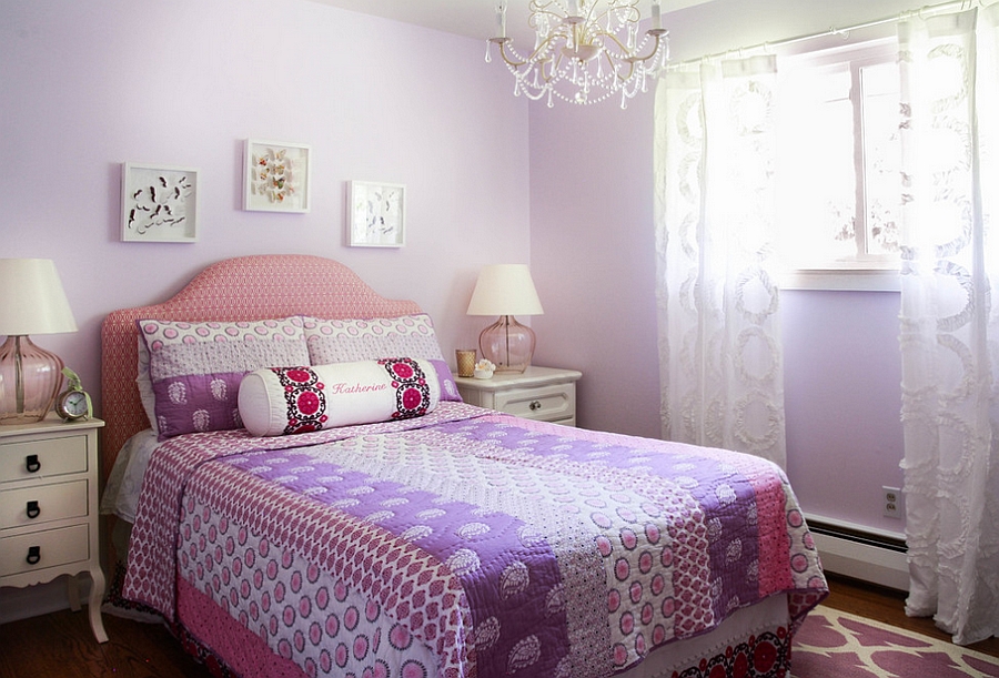 Casual, yet classy approach to designing a girl's bedroom [Design: Latitude 39 Designs]