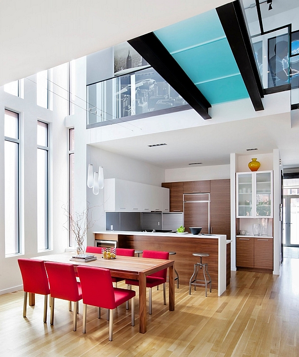 Dining and kitchen space of the Montreal House