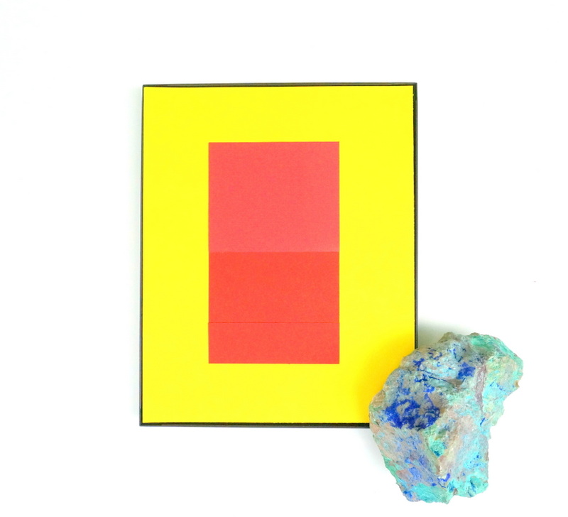 Easy red and yellow DIY geo art