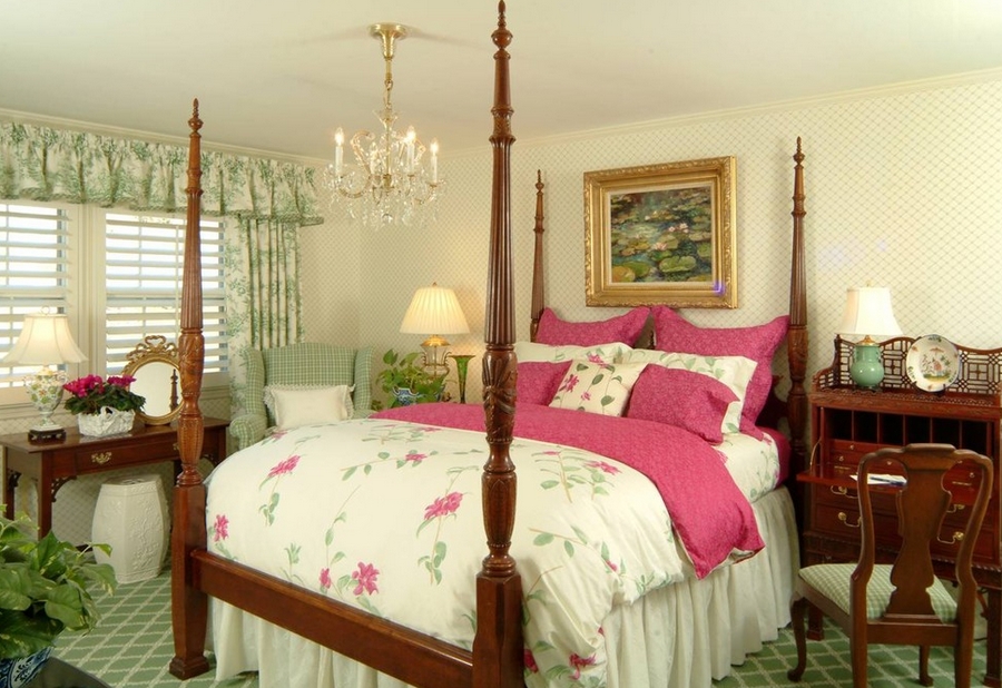 Elegant feminine bedroom has a classic and timeless appeal