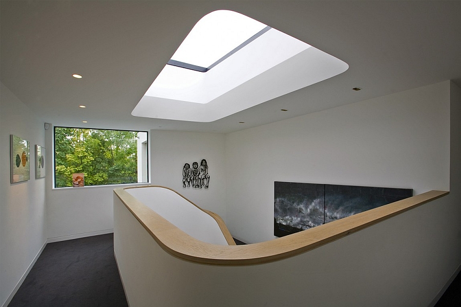 Fascinating use of skylight to usher in ample ventilation and symmetry