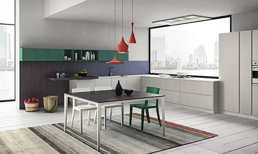 Modular Italian Kitchen With Streamlined Design And Adaptable Style