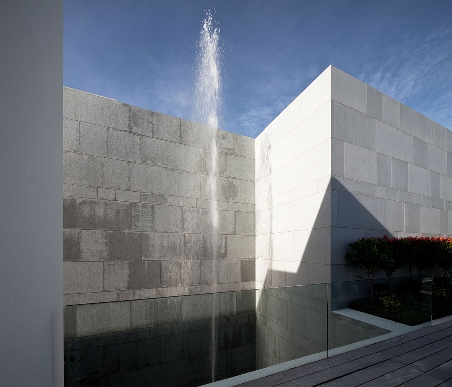 Indoor fountain greets you at the entrance of the Serenity House