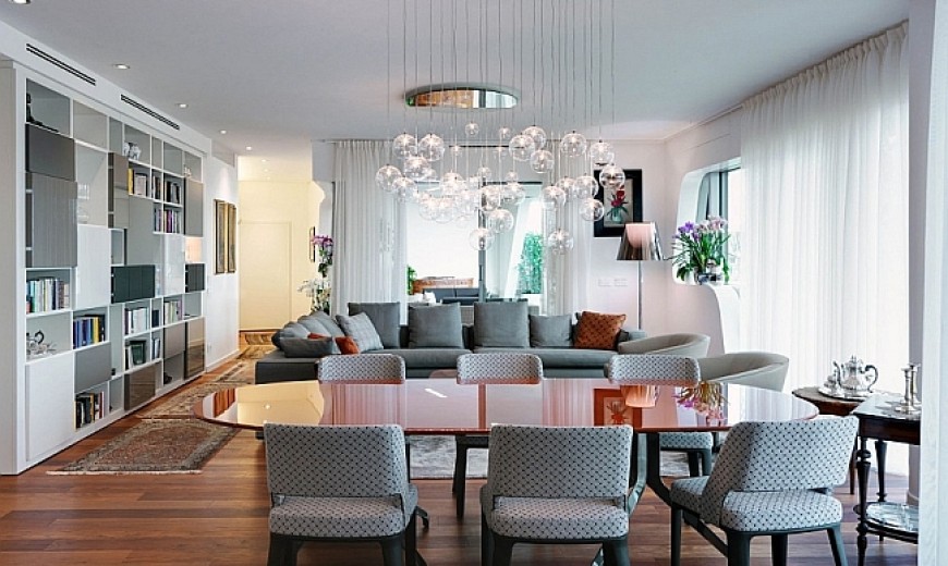 Exquisite Milan Apartment Blends Elegant Living Areas With Ample Privacy
