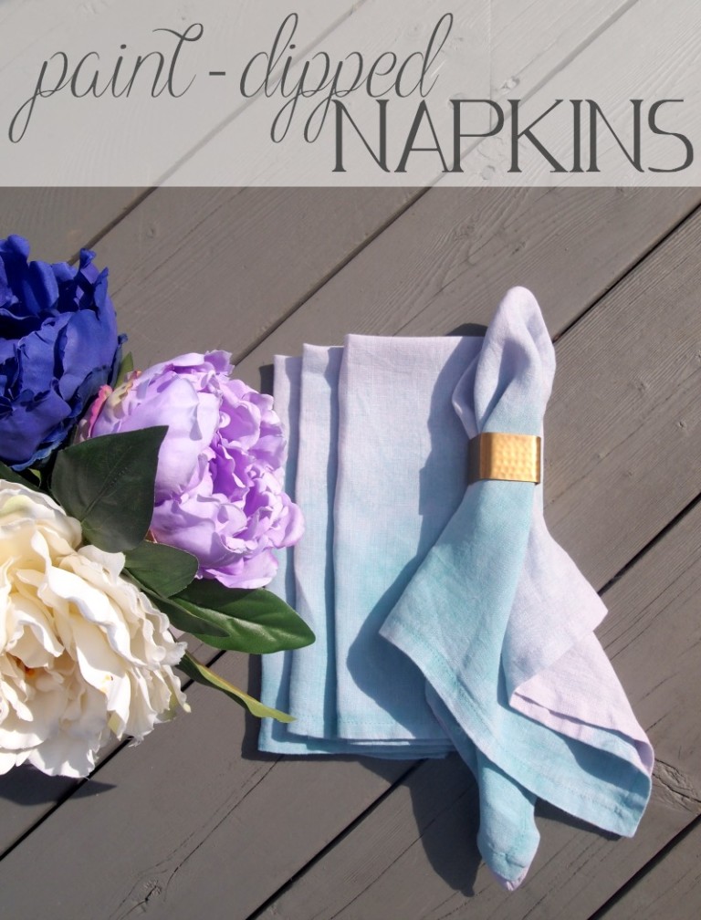 DIY PaintDipped Napkins Bring Color To The Table!
