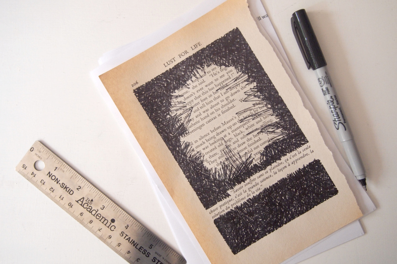 DIY: Turn Old Book Pages Into Artwork