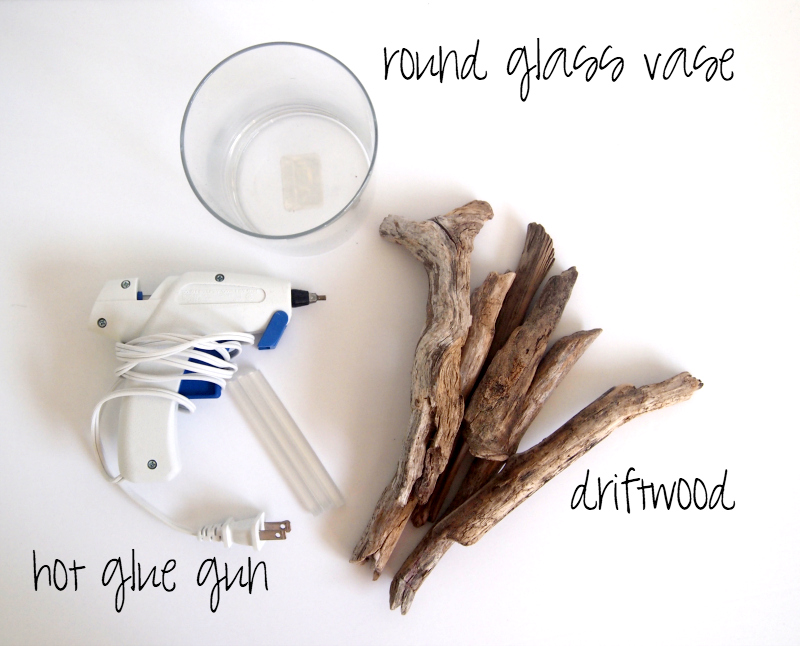 Materials required to shape the Gorgeous Driftwood candleholder