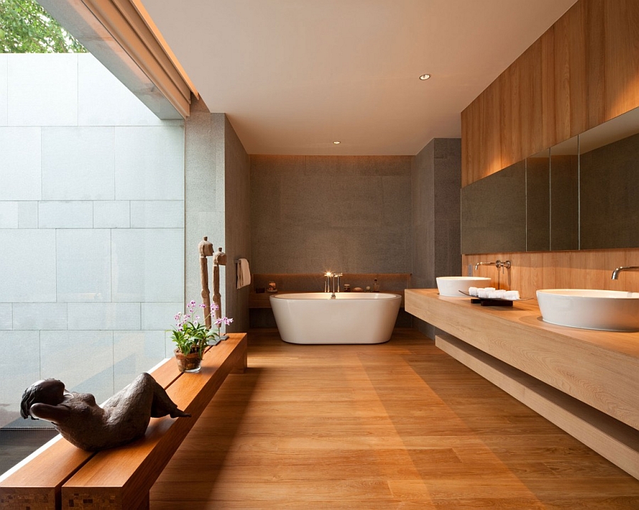 Ravishing contemporary bathroom with spa-like luxury