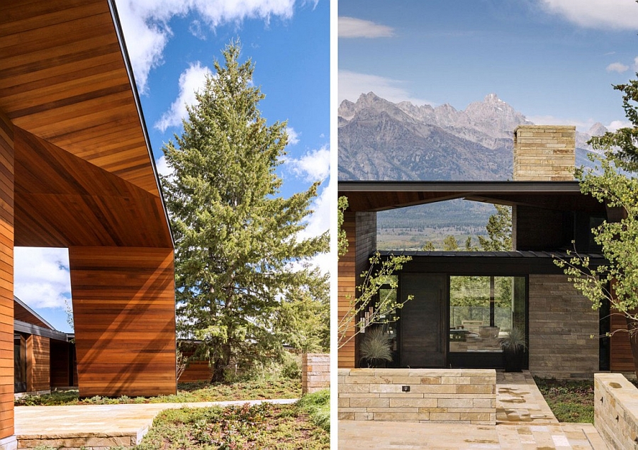 Series of volumes com together to shape the stylish retreat in Jackson, Wyoming