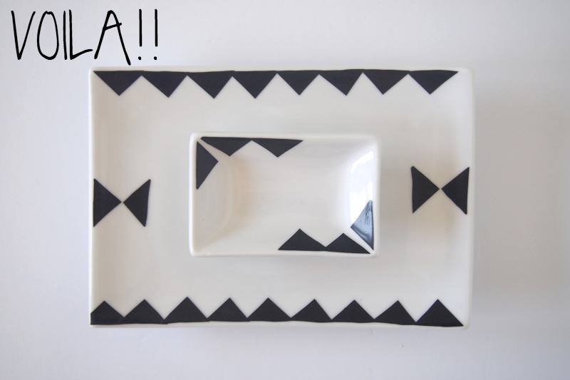 Snazzy geometric pattern for jewelry tray with electric tape