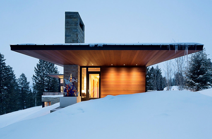 Snowy slopes of Jackson offer a seculded family retreat with contemporary luxury