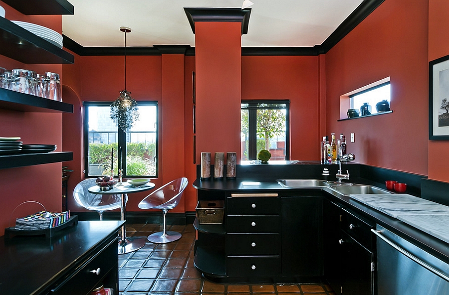 Visually unobtrusive EroS Chairs shape the snazzy breakfast nook [By Studio+One: Design]