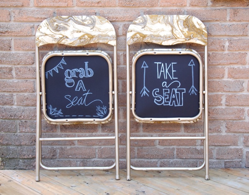 Cute DIY Folding Chairs Makeover