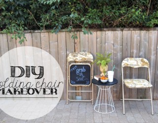 DIY: Folding Chair Makeover with Chalkboard Bottoms