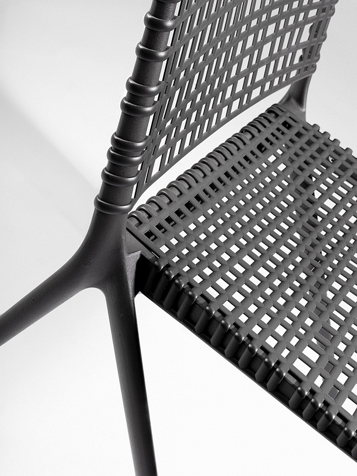 A closer look at the intricate pattern of the Branch chair