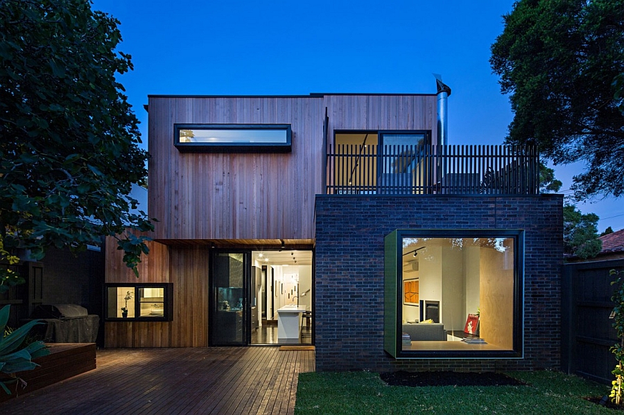 Beautiful design of the modern extension with framed views