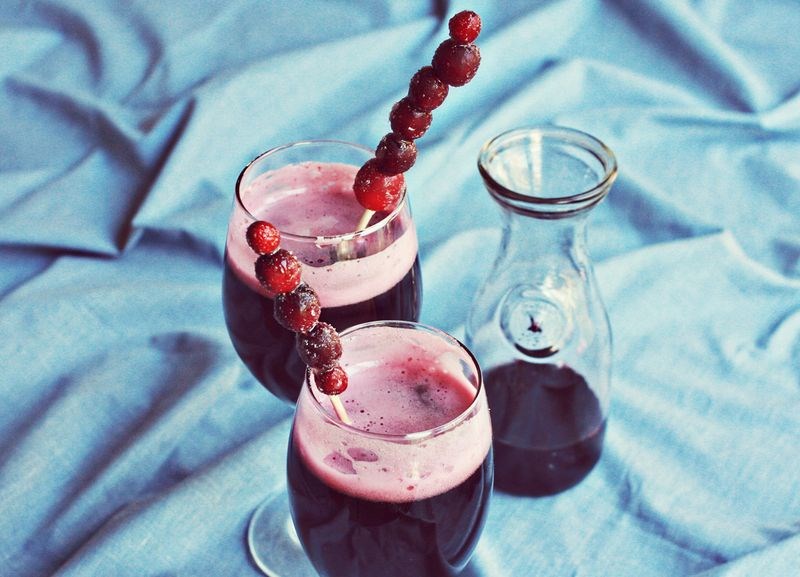 Cranberry red wine spritzer from A Beautiful Mess