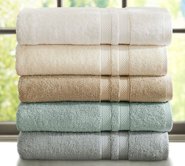 Crisp towels from Pottery Barn